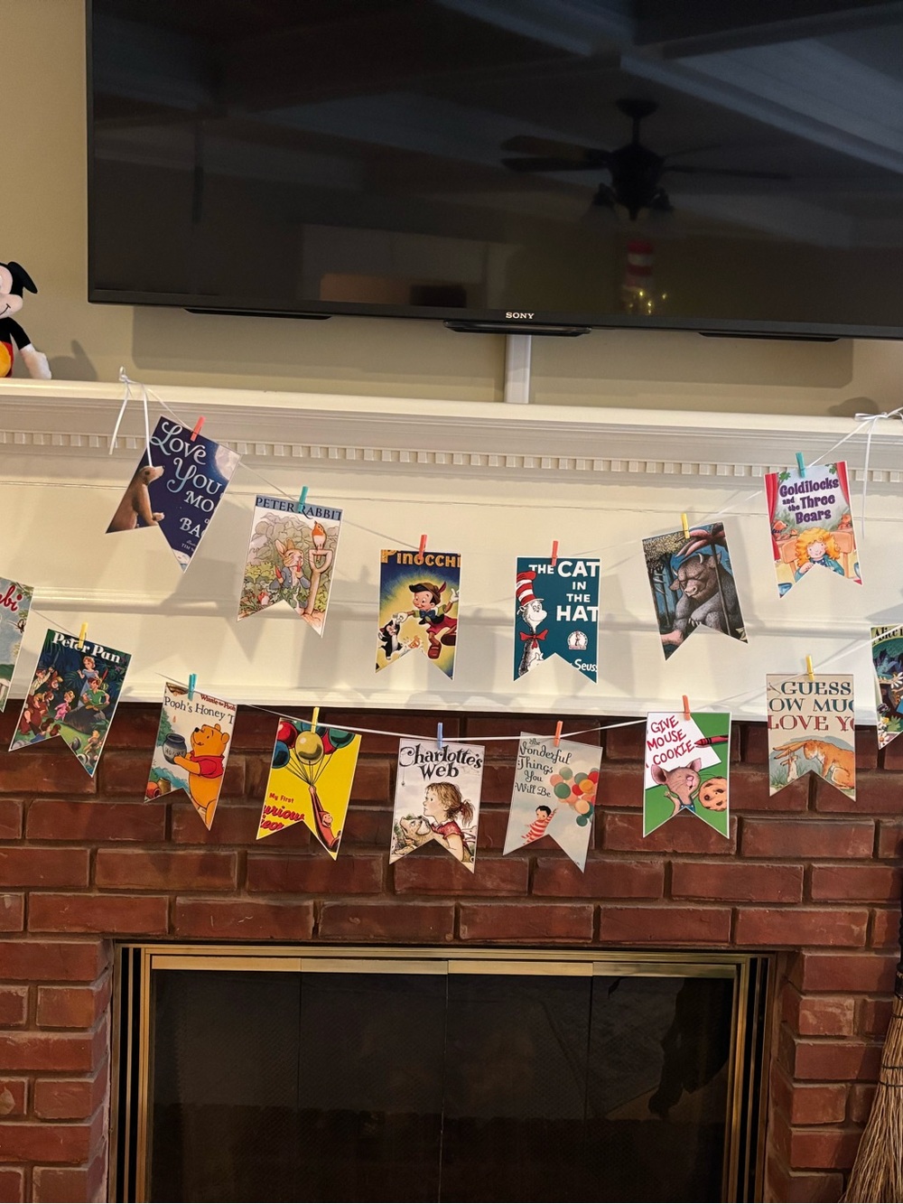 Classic Storybook Banner Garland - Multicolor Children's Party - Baby Shower - Picture 1 of 4